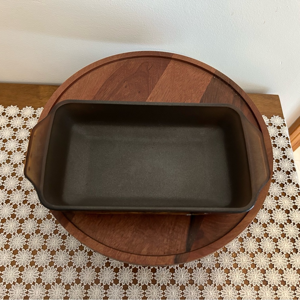 Vintage Anchor Hocking Fire King Amber Wheat Teflon coated loaf pan - Picture 3 of 4